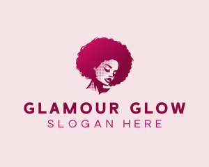 Glamour Afro Woman logo design