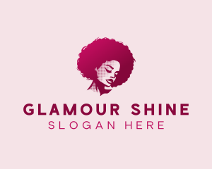 Glamour Afro Woman logo design