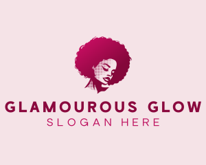 Glamour Afro Woman logo design