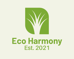 Organic Eco Grass logo design