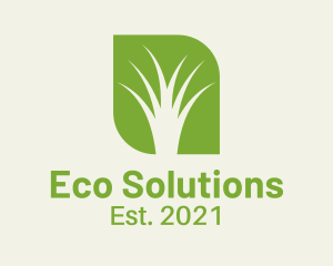 Organic Eco Grass logo design