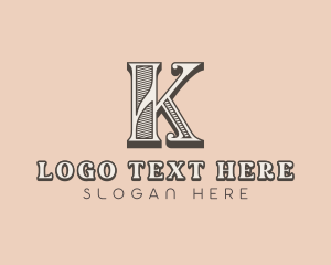 Vintage Boutique Letter K logo