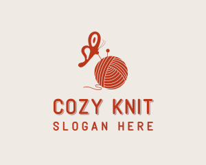 Butterfly Yarn Knitting logo design