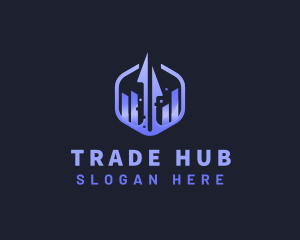 Stock Trading Arrow logo design