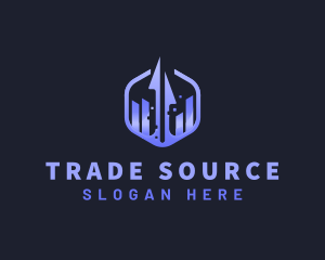 Stock Trading Arrow logo design