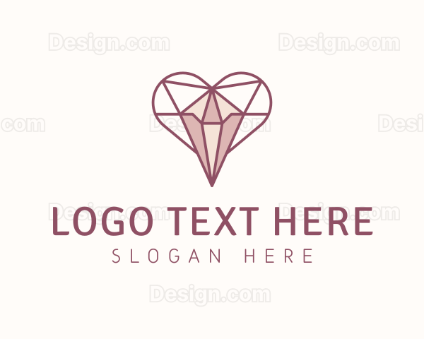 Jewelry Heart Diamond Logo