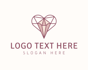 Jewelry Heart Diamond logo