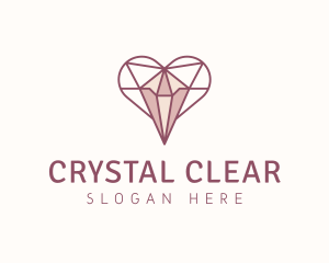 Jewelry Heart Diamond logo design