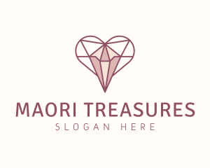 Jewelry Heart Diamond logo design