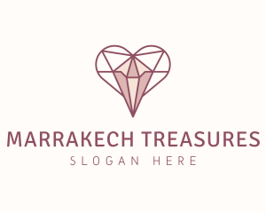 Jewelry Heart Diamond logo design