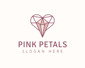 Jewelry Heart Diamond logo design