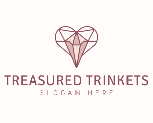 Jewelry Heart Diamond logo