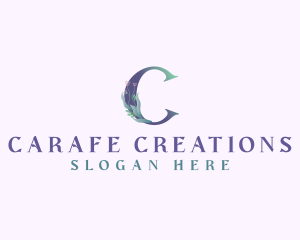 Floral Lettermark Letter C logo design