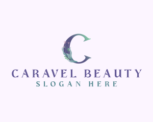 Floral Lettermark Letter C logo design