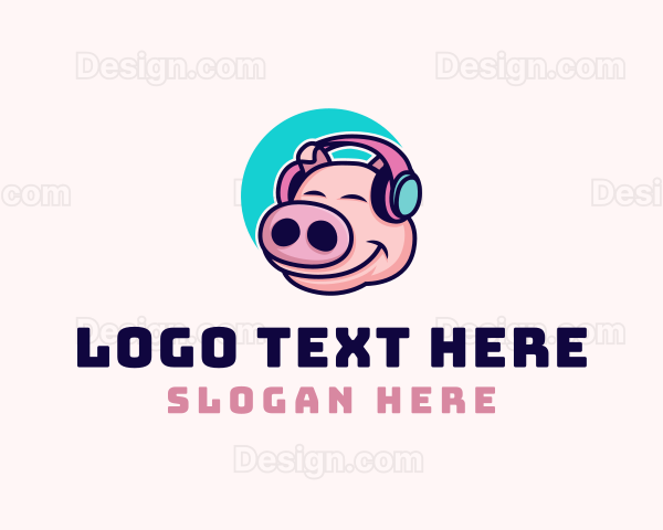 Piglet Headphone Music Logo