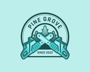 Chainsaw Pine Logging logo