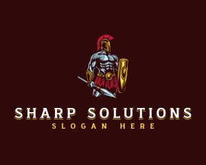 Gladiator Spartan Warrior Cosplay logo design