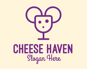 Mouse Wine Cheese Bar logo design