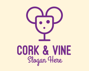 Mouse Wine Cheese Bar logo design