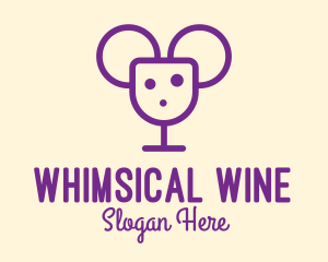 Mouse Wine Cheese Bar logo design