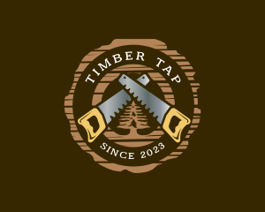 Wooden Saw Carpenter logo design