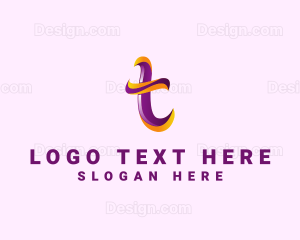 Colorful Letter T Logo