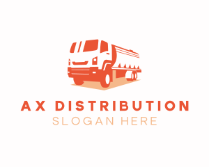 Oil Tank Truck Vehicle logo design