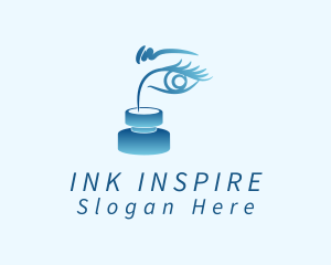 Blue Eye Quill Ink logo design