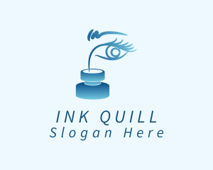 Blue Eye Quill Ink logo design