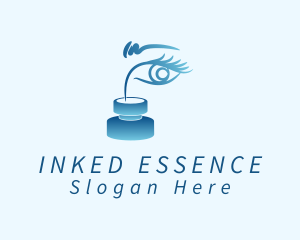 Blue Eye Quill Ink logo design