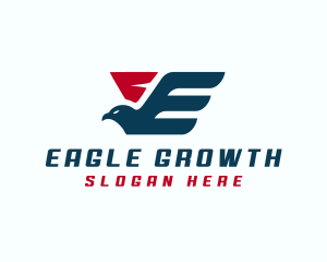 Eagle Wings Fly Letter E logo design