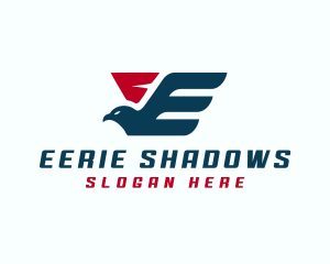 Eagle Wings Fly Letter E logo design