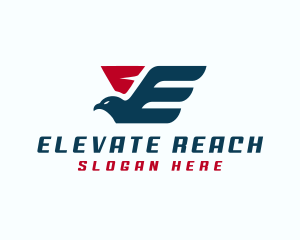 Eagle Wings Fly Letter E logo design