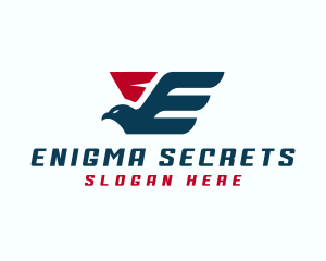 Eagle Wings Fly Letter E logo design