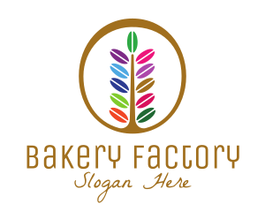 Bakery Macaroon Tree  logo design