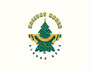 Christmas Holiday Decoration logo design