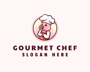 Pig Chef Toque logo design