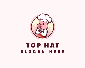 Pig Chef Toque logo design