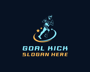 Football Player Athlete logo