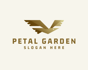 Gold Flying Seagull Logo