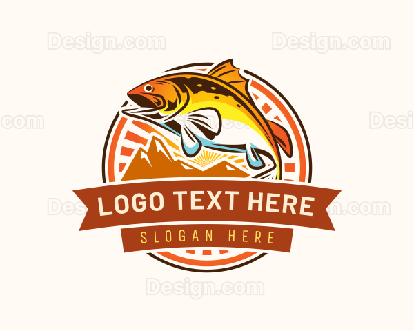 Fish Ocean Fishing Logo