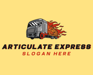 Express Flame Trucking logo design