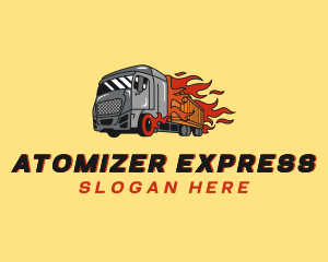 Express Flame Trucking logo design