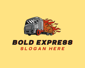 Express Flame Trucking logo design