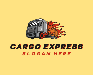 Express Flame Trucking logo design