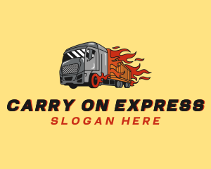 Express Flame Trucking logo design