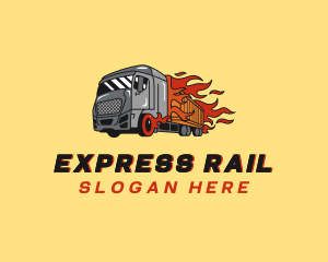 Express Flame Trucking logo design