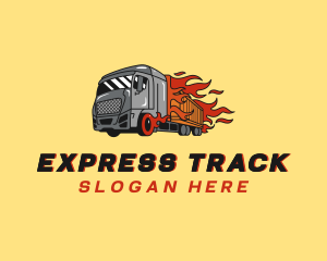 Express Flame Trucking logo design