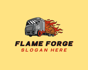 Express Flame Trucking logo design