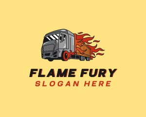 Express Flame Trucking logo design